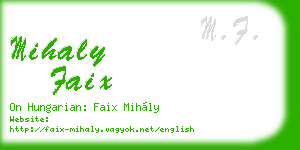 mihaly faix business card